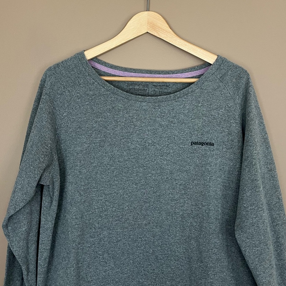{Patagonia} Long Sleeve Paper Peaks Climbing Responsibili-Tee in Grey - Large - Picture 3 of 10